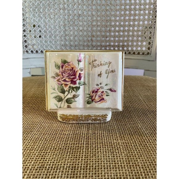 Ucago Ceramics Japan Thinking of You Book Planter/Vessel, 3 1/4" - Picture 2 of 8